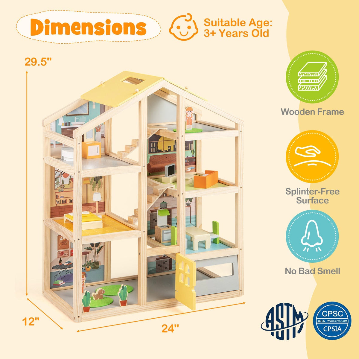 Modern Family Wooden Dollhouse