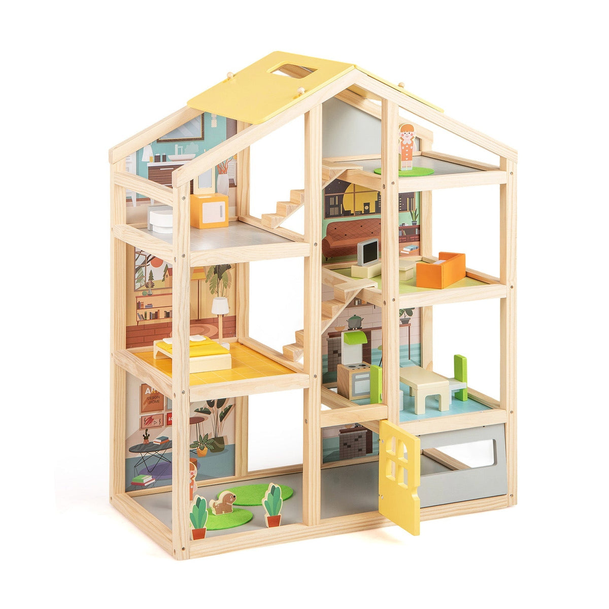 Modern Family Wooden Dollhouse