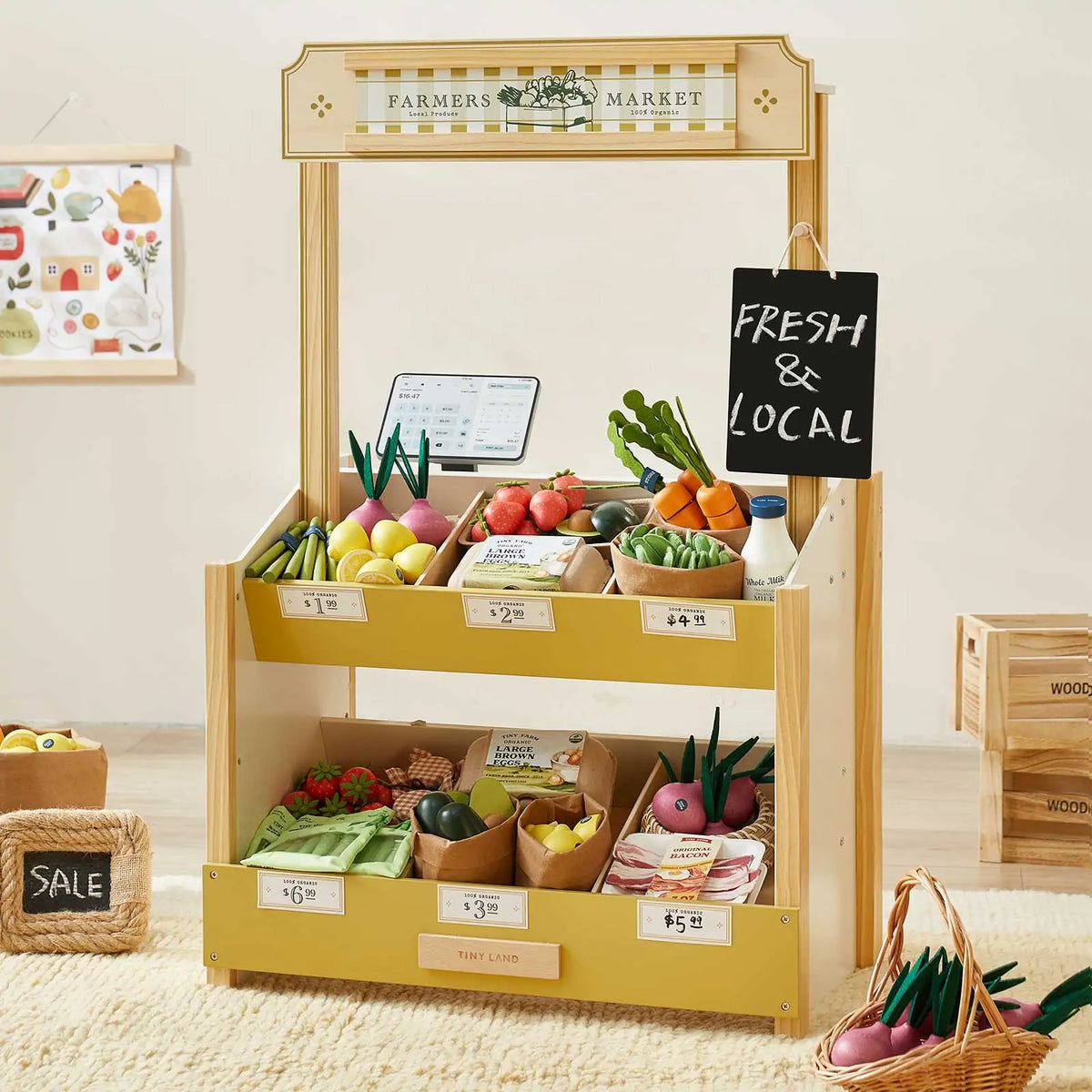 Tiny Land Wooden Grocery Store Playset — product image 1 of 12
