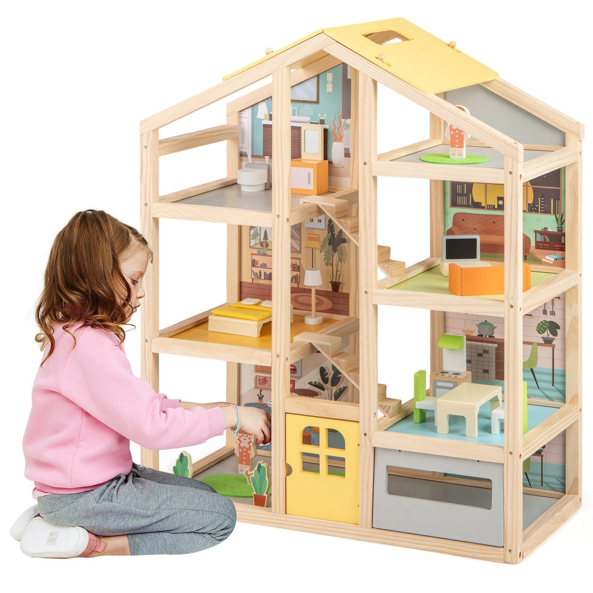 Modern Family Wooden Dollhouse