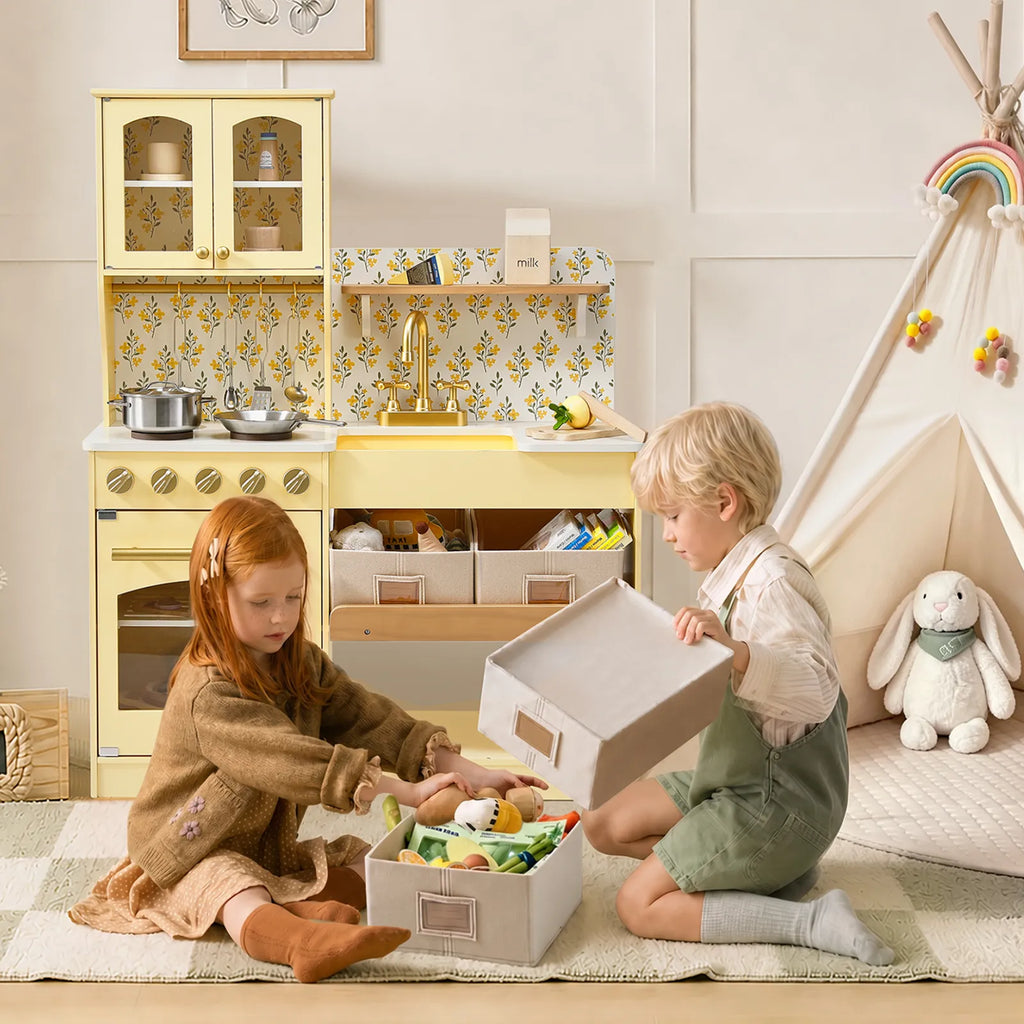 Tiny Land Wooden Play Kitchen with Storage for Creative Toddlers — product image 31 of 33