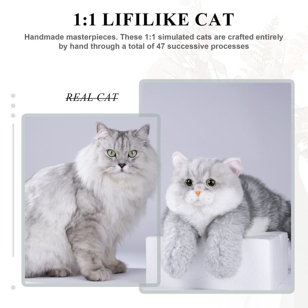 Silver British Shorthair Cat Plush by Chongker, image 9 of 10