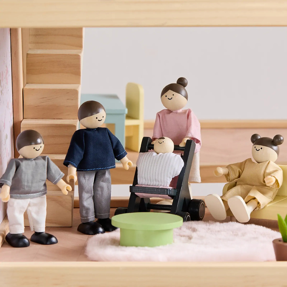 Tiny Land Black Dollhouse, Garage & Dolls Gift Set — product image 9 of 11