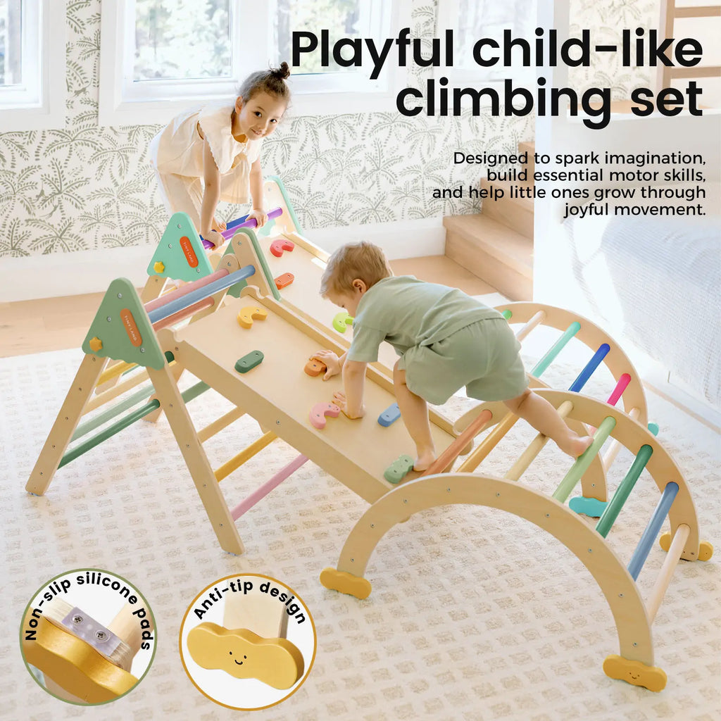 Tiny Land 7-in-1 Morandi Pikler Triangle Set — product image 4 of 7