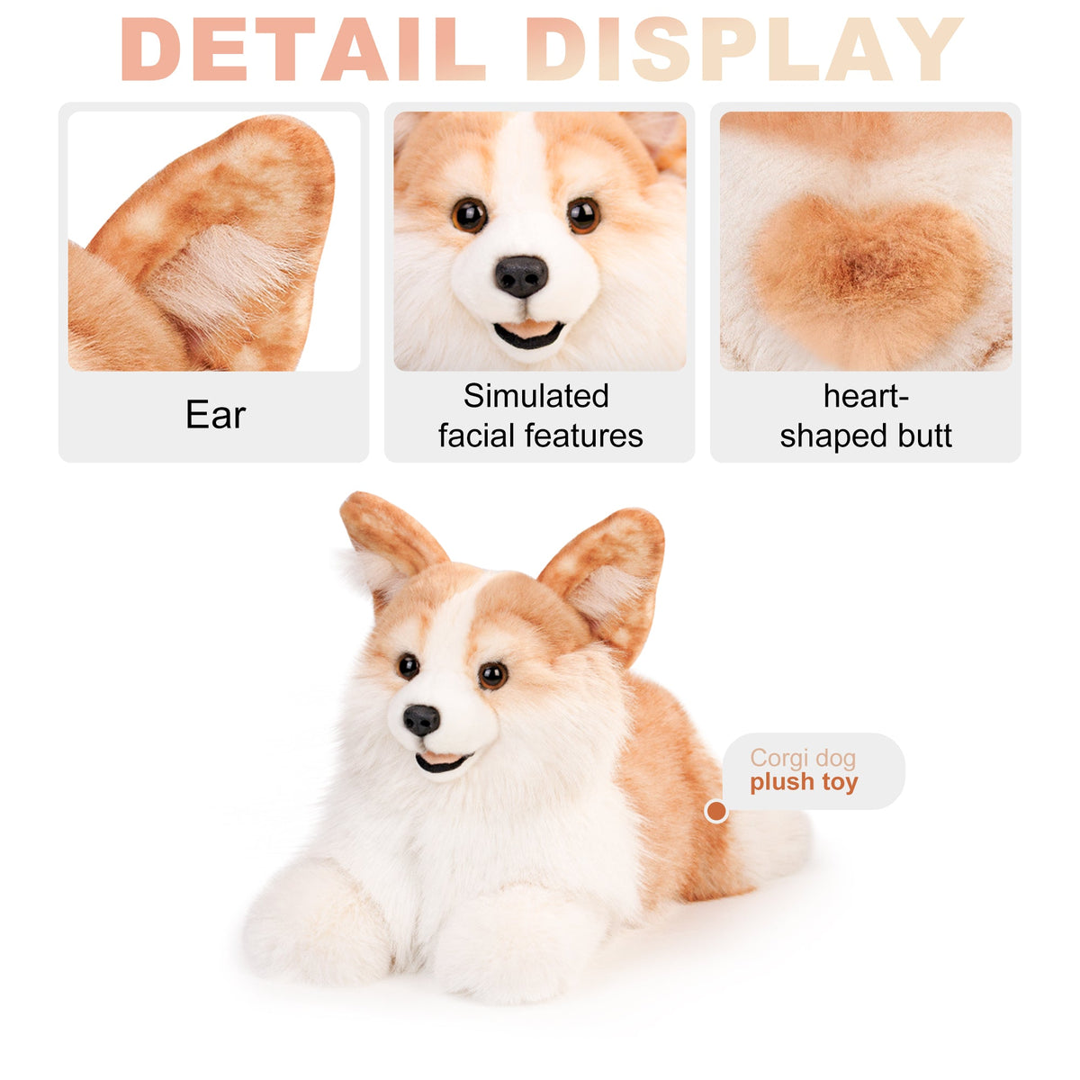 2.2lbs Corgi Dog Plush – Handmade Realistic Weighted for Dog Lovers  by Chongker, image 9 of 14