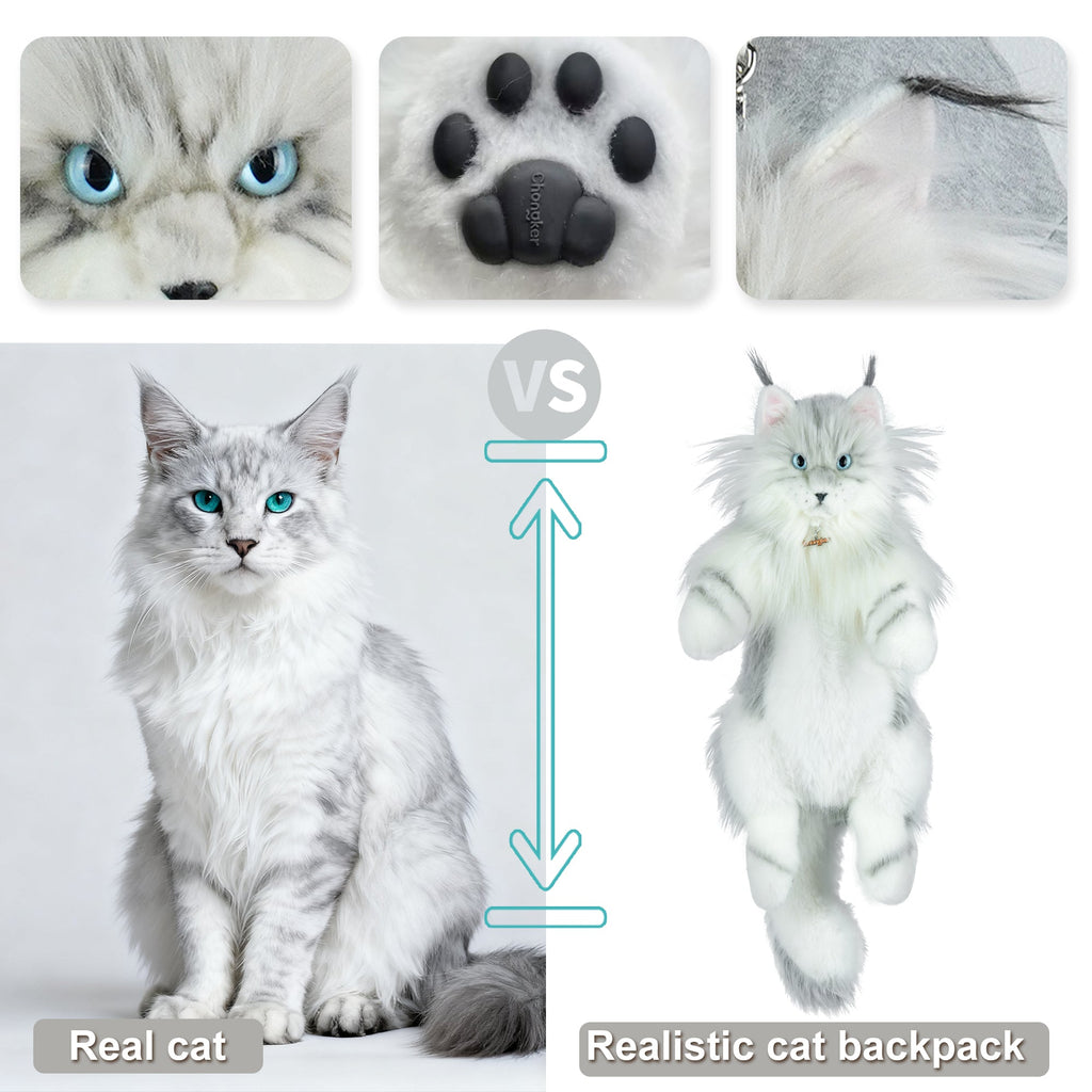 Silver Maine Coon Backpack by Chongker, image 11 of 12
