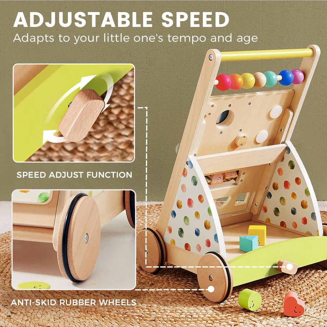 Tiny Land Premium Natural Wooden Activity Walker — product image 3 of 11