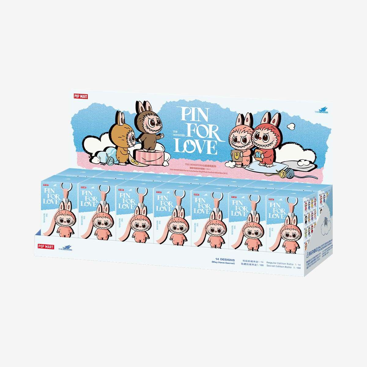 Pop Mart Labubu Pin for Love Series Blind Box (N-Z) Blue - Maven Couture Inc