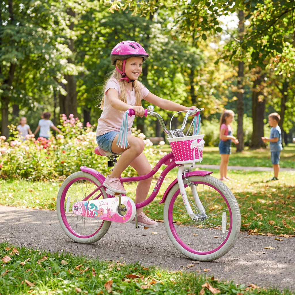 Rosebud Bike with Basket & Training Wheels