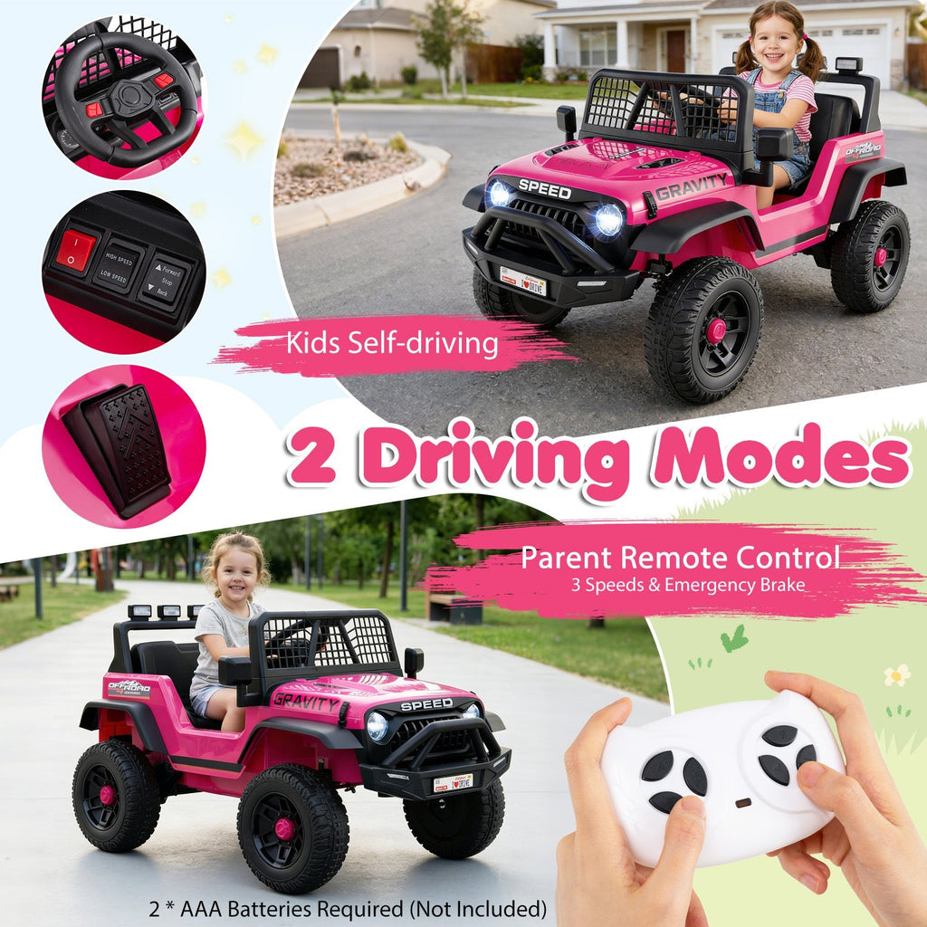 24V Ride On Car for Kids with Parent Remote Control and Music