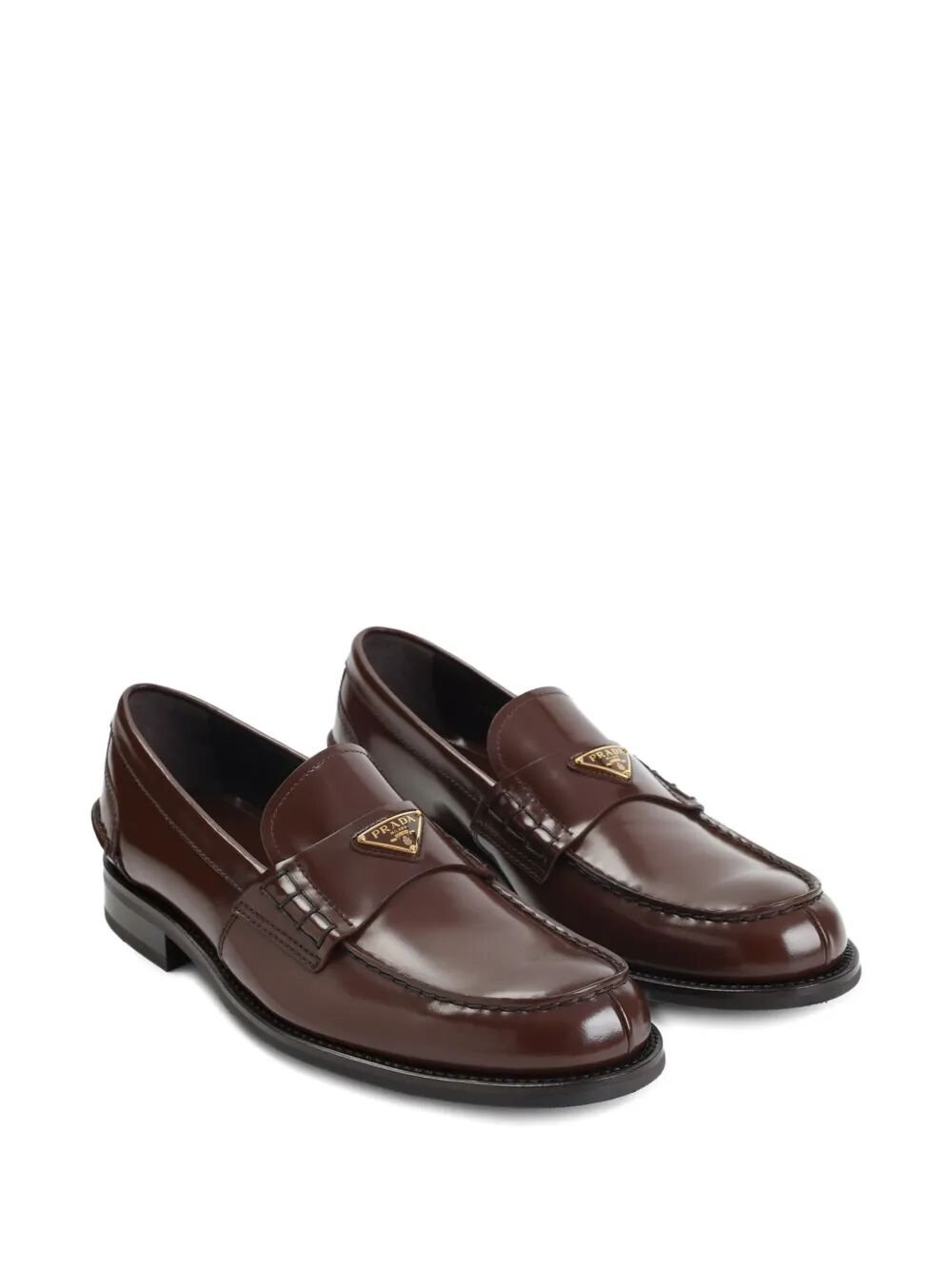 Prada Men Brushed Leather Loafers - Maven Couture IncShoes / Flats