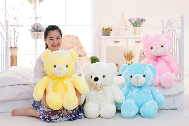 Tap-to-Glow LED Teddy Bear