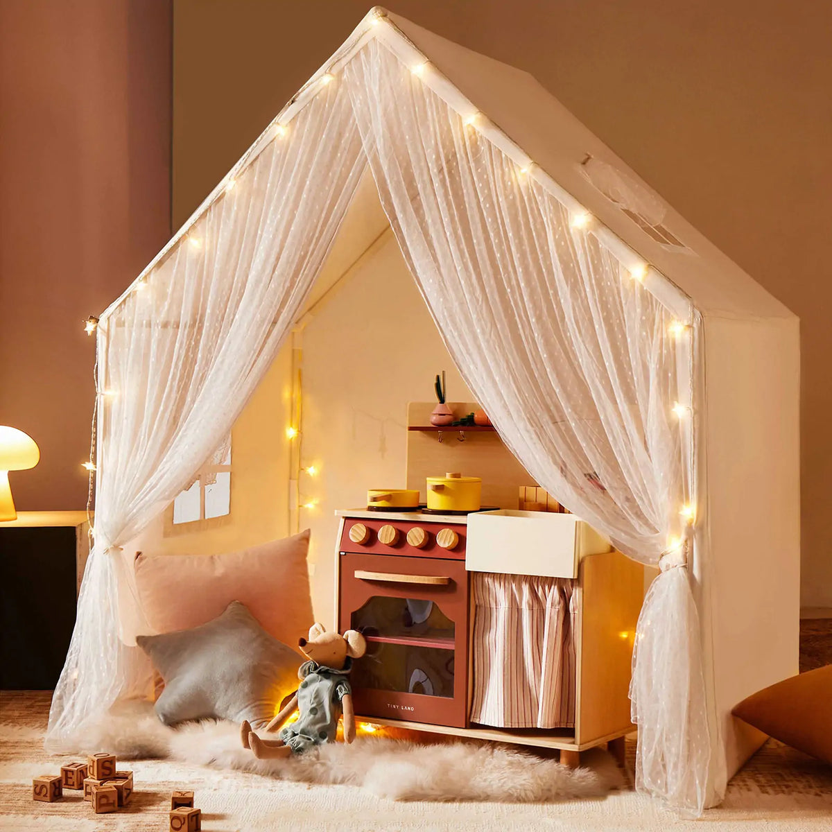 Tiny Land Kids Tent – Large Cozy Tent with Star Lights — product image 15 of 18