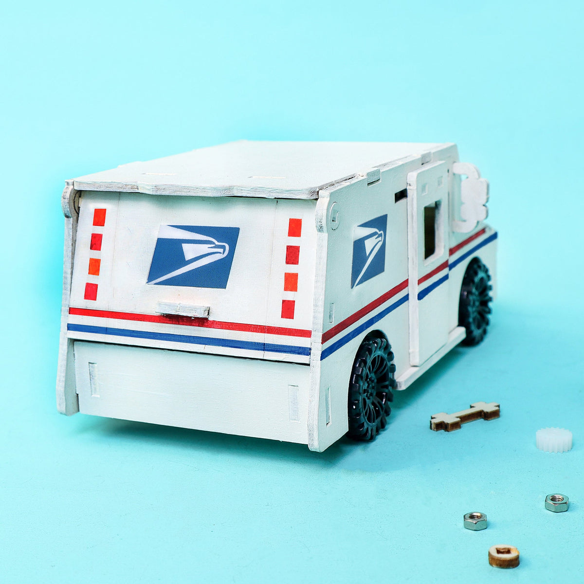 Delivery Truck STEM Kit – Build, Paint & Power a Moving Mail Truck by Kitsville, image 5 of 9