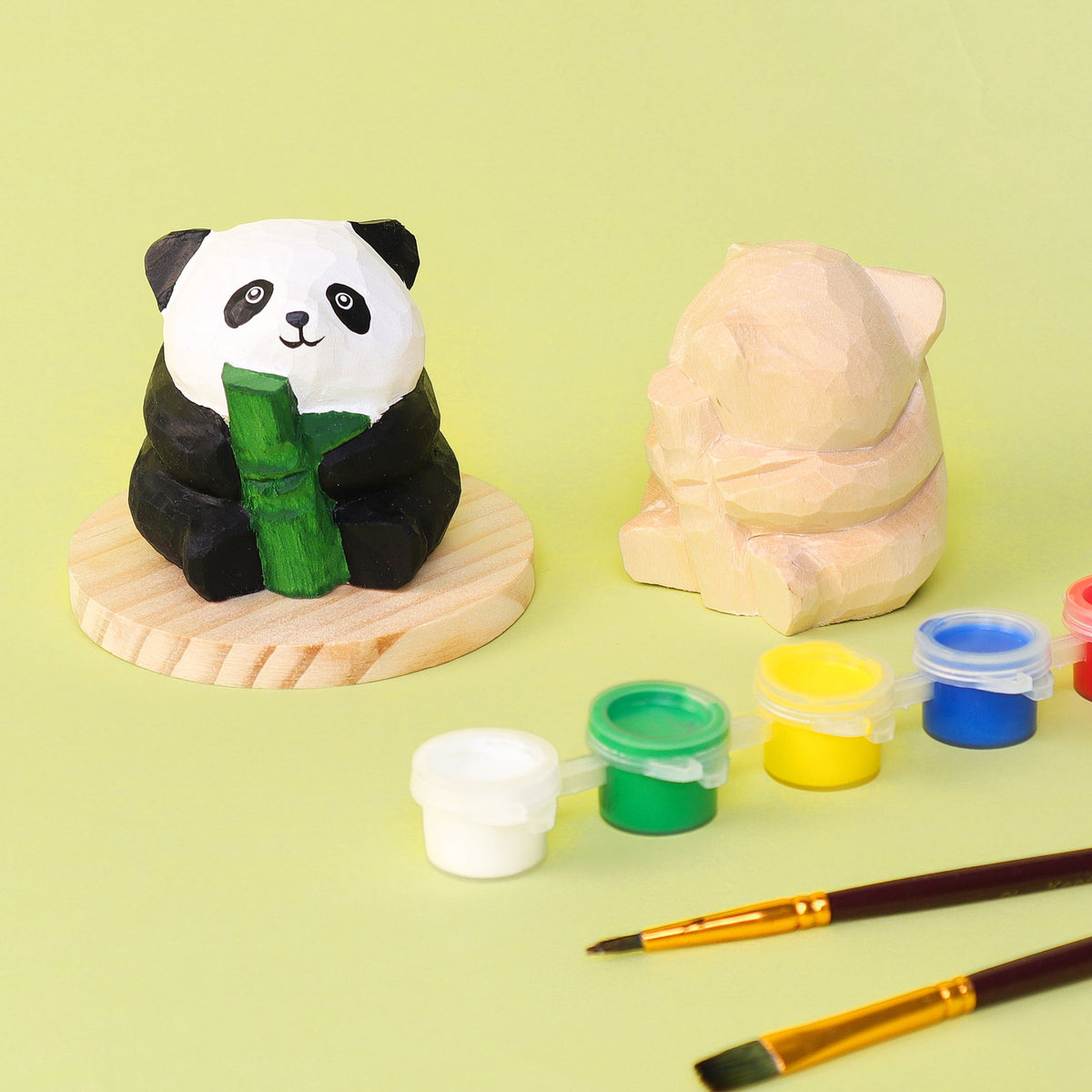 Paint Your Own Wooden Panda Kit – Hand-Carved DIY Painting Craft wit by Kitsville, image 1 of 8