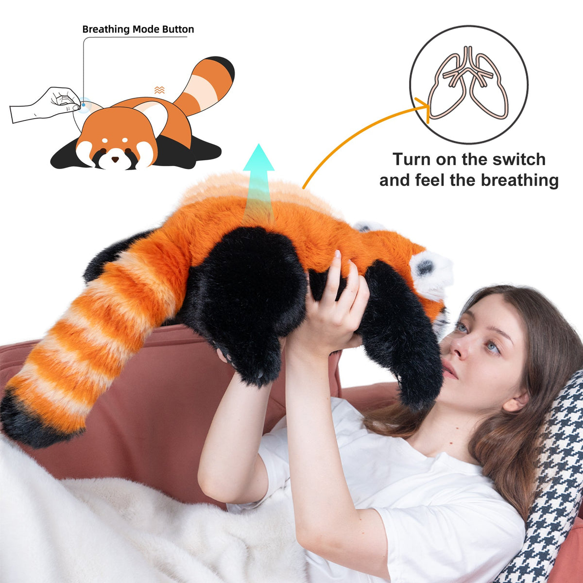 Breathing Red Panda Plush by Chongker, image 2 of 14