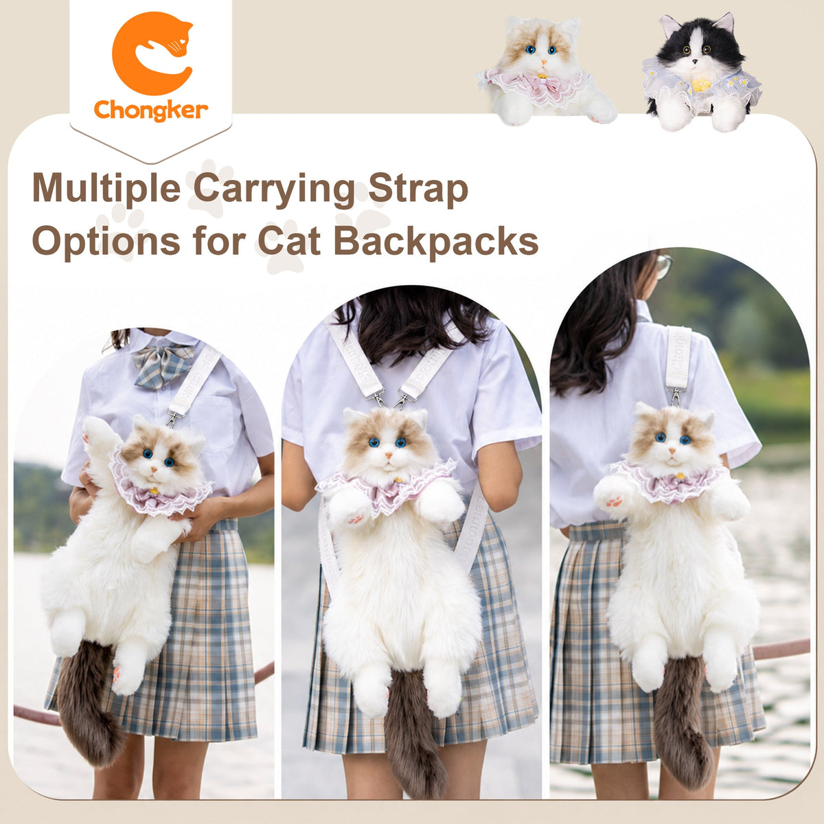 Ragdoll Cat Backpack by Chongker, image 7 of 9