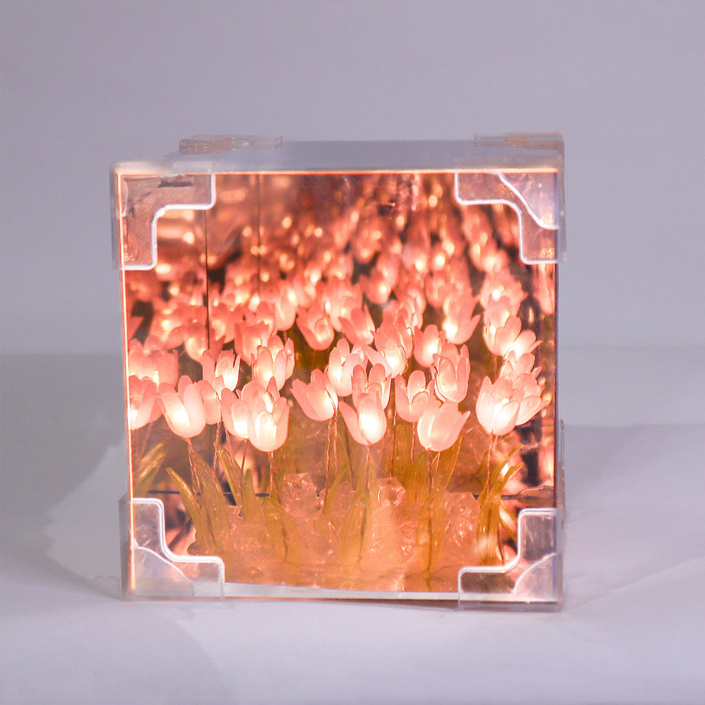 Tulip Mirror LED Night Light - Pink by Kitsville, image 1 of 10
