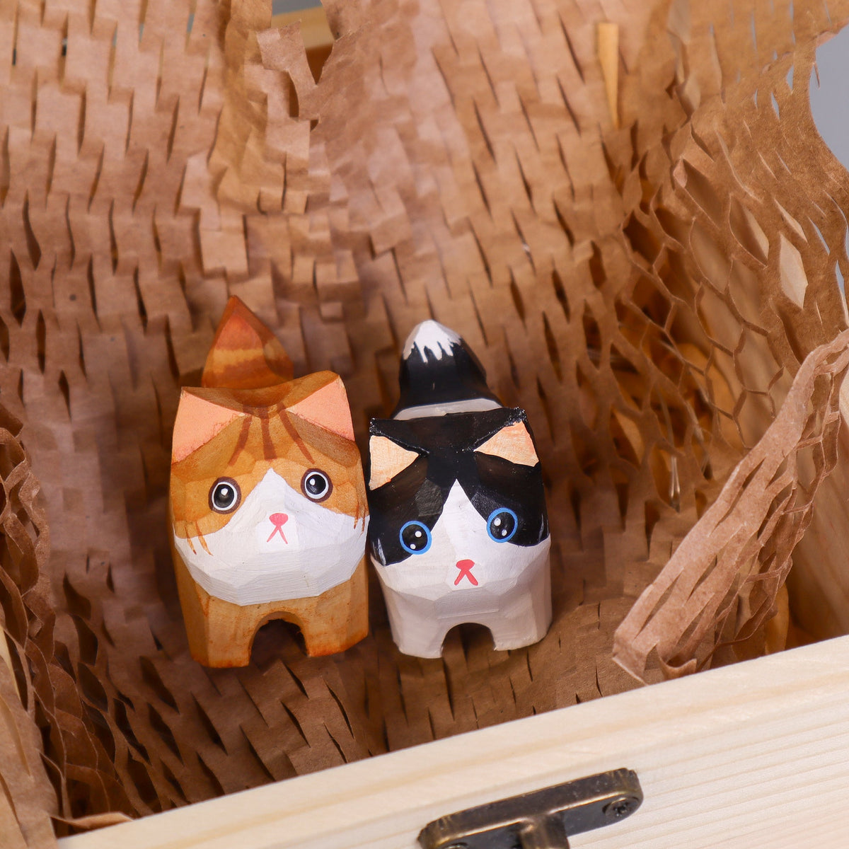 Hand-Carved Cat Painting Kit – Paint Two Cats, Create a Keychain by Kitsville, image 8 of 11