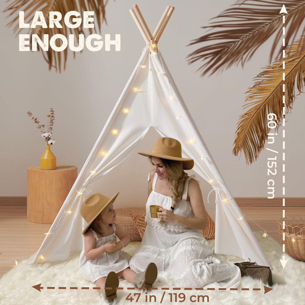 Tiny Land Teepee Tent for Kids with Mat – Indoor Play Tent with Floor Mat — product image 5 of 11