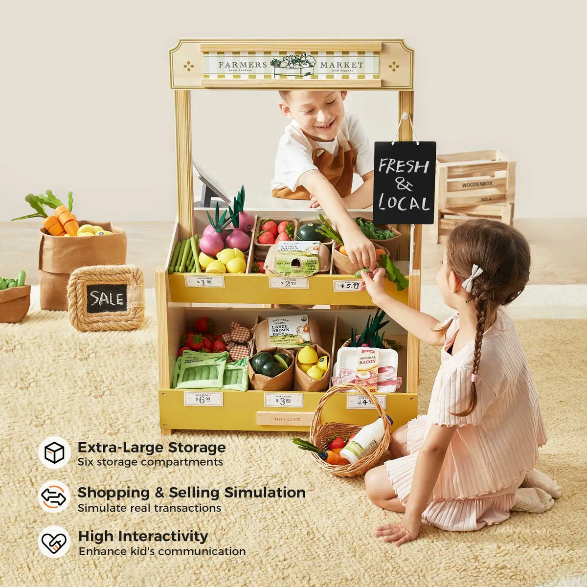 Tiny Land Wooden Grocery Store Playset — product image 3 of 12