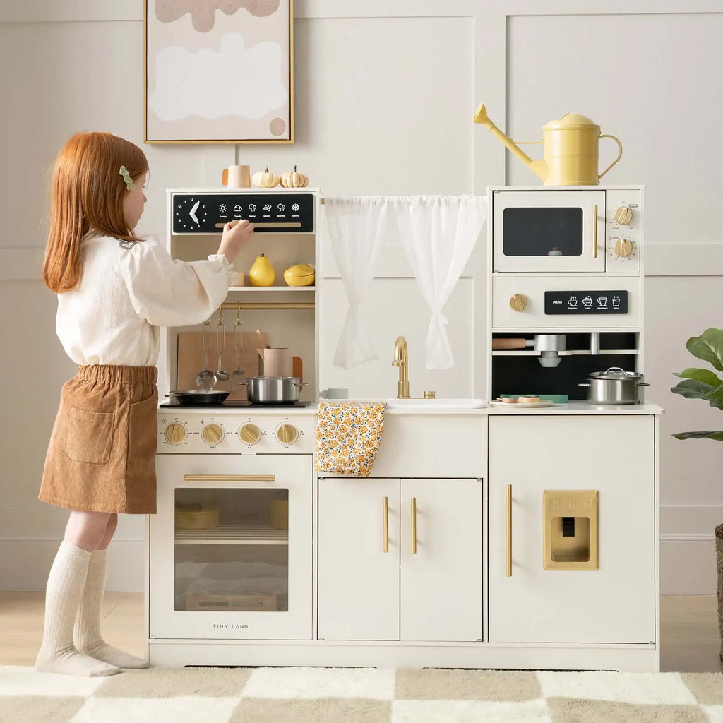 Tiny Land Play Kitchen with Running Water - Iconic Aqua Kitchen in Cream — product image 12 of 12