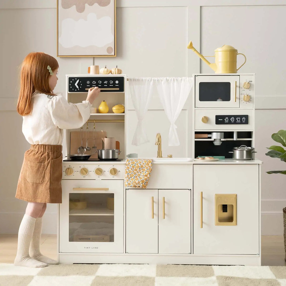 Tiny Land Play Kitchen with Running Water - Iconic Aqua Kitchen in Cream — product image 12 of 12