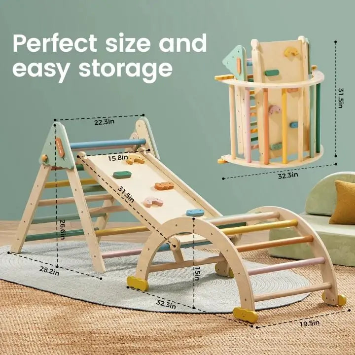 Tiny Land 7-in-1 Morandi Pikler Triangle Set — product image 6 of 7