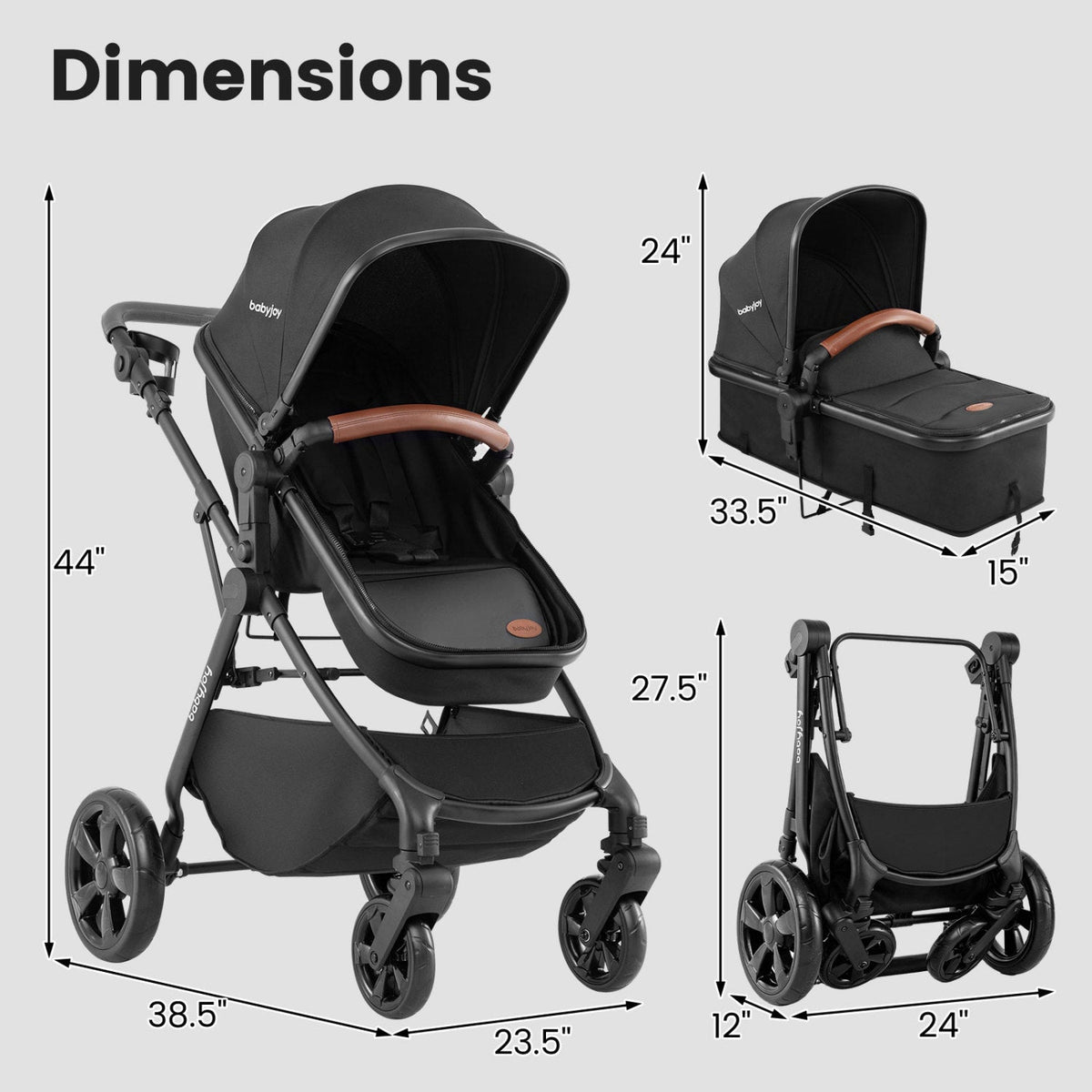 Little Sprouts 2-in-1 Convertible Stroller
