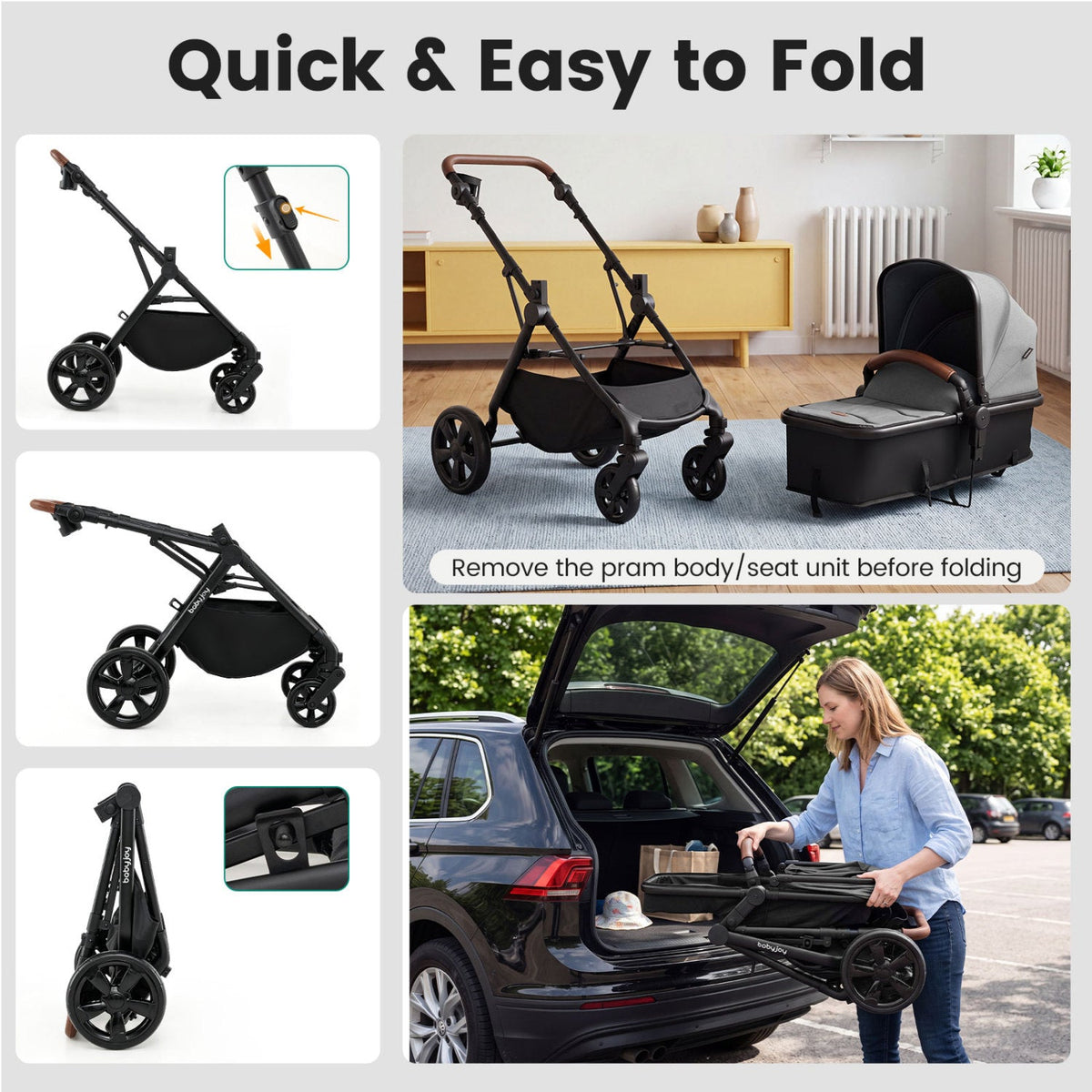 Little Sprouts 2-in-1 Convertible Stroller