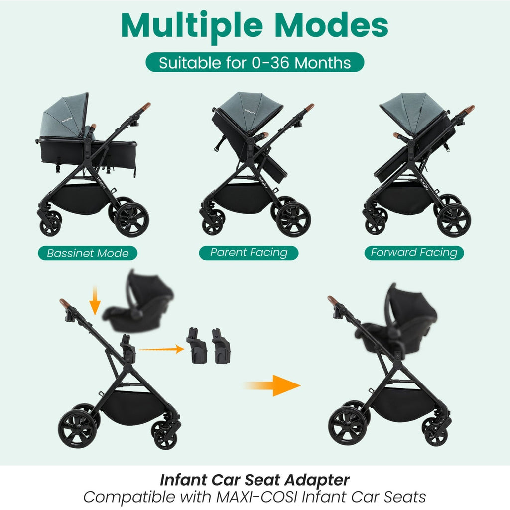 Little Sprouts 2-in-1 Convertible Stroller