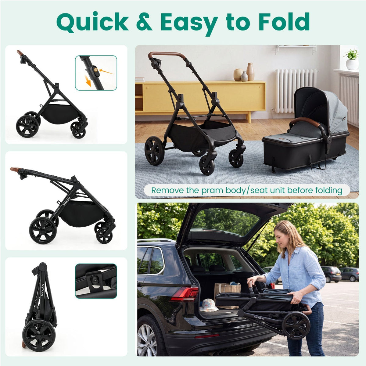 Little Sprouts 2-in-1 Convertible Stroller