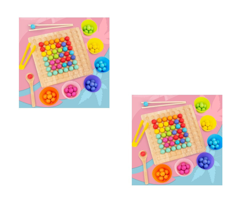 Wooden Color-Match Board Game