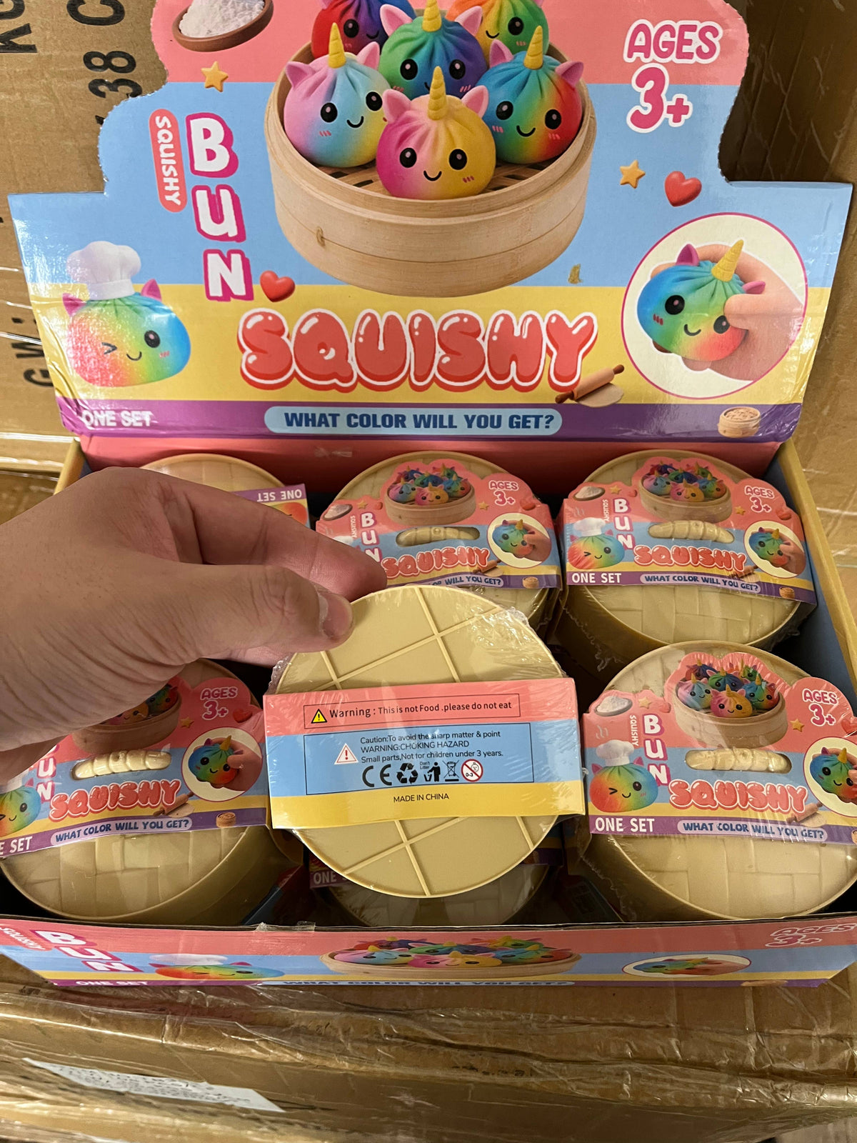 Rainbow Unicorn Mystery Dumpling Squishy Toy, Ages 3+