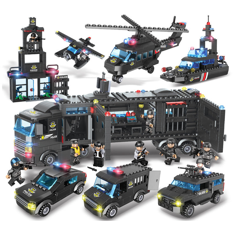 The military aircraft carrier building blocks shown in detail