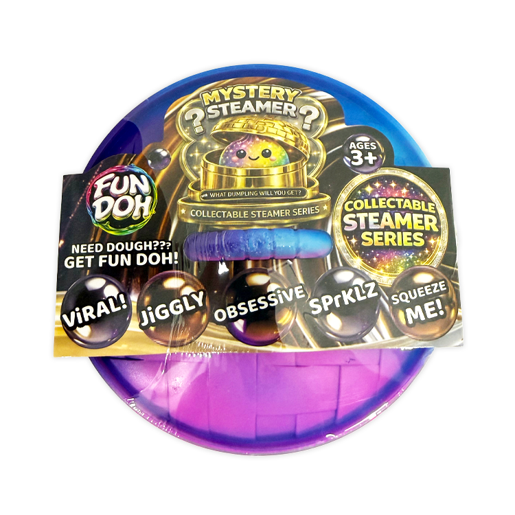 Collectible Mystery Dumpling Squishy Toy in Steamer Case