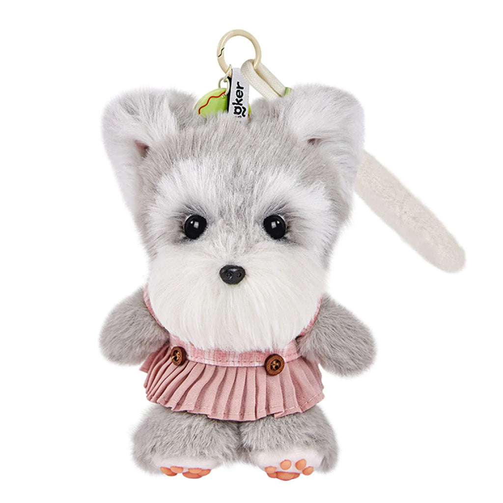Gray Schnauzer Dog Charm – Plush Dog Bag Charm by Chongker, image 1 of 10