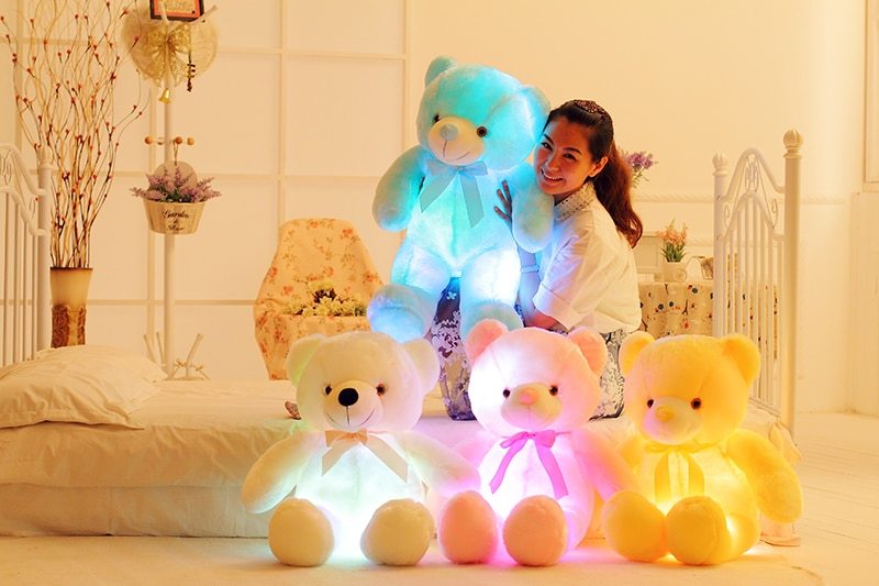 Tap-to-Glow LED Teddy Bear