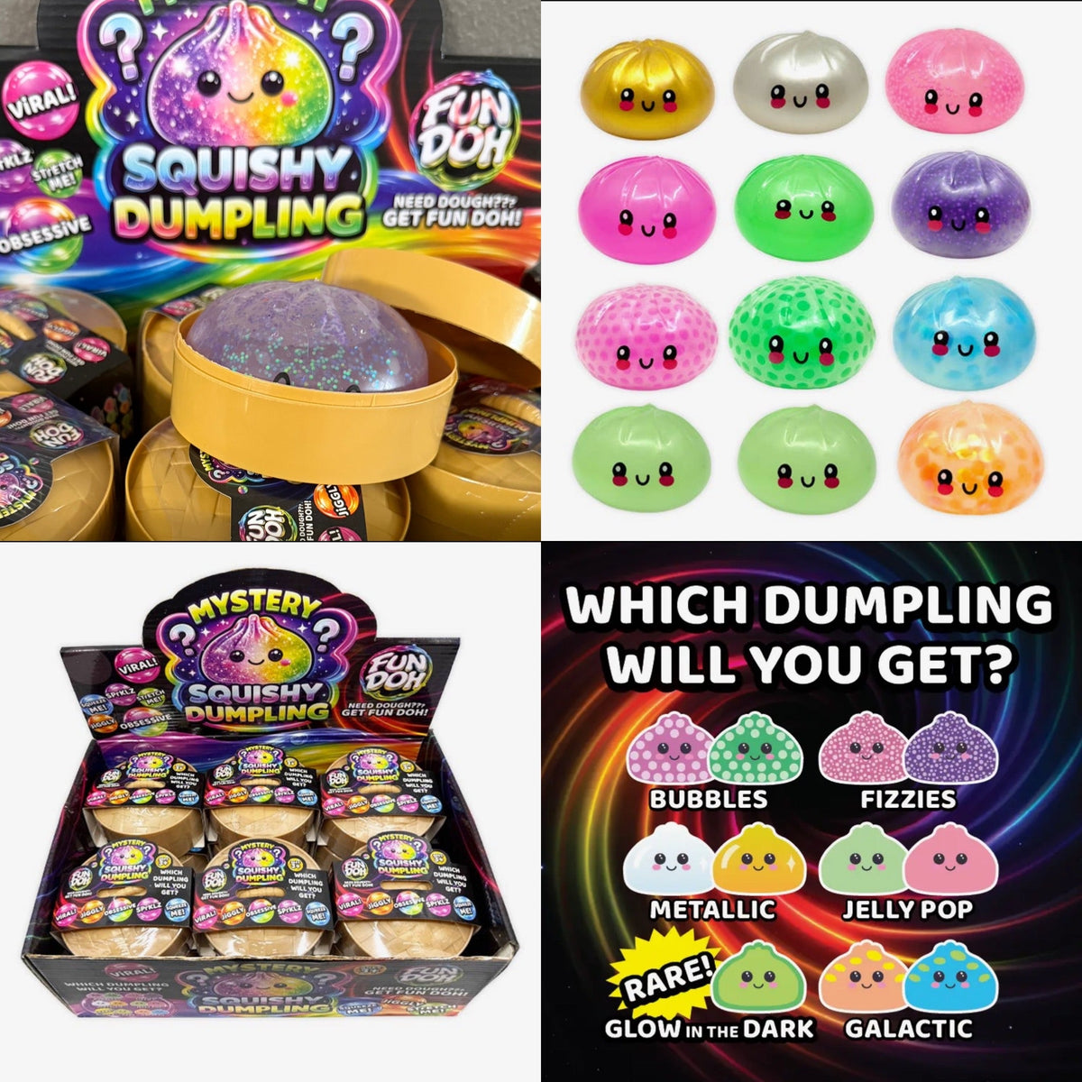 Tan Steamer Mystery Dumpling Squishy Toy - product photo