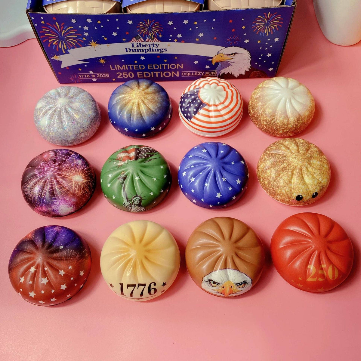 Fourth of July Mystery Dumpling Slow-Rise Squishy Toy - product photo