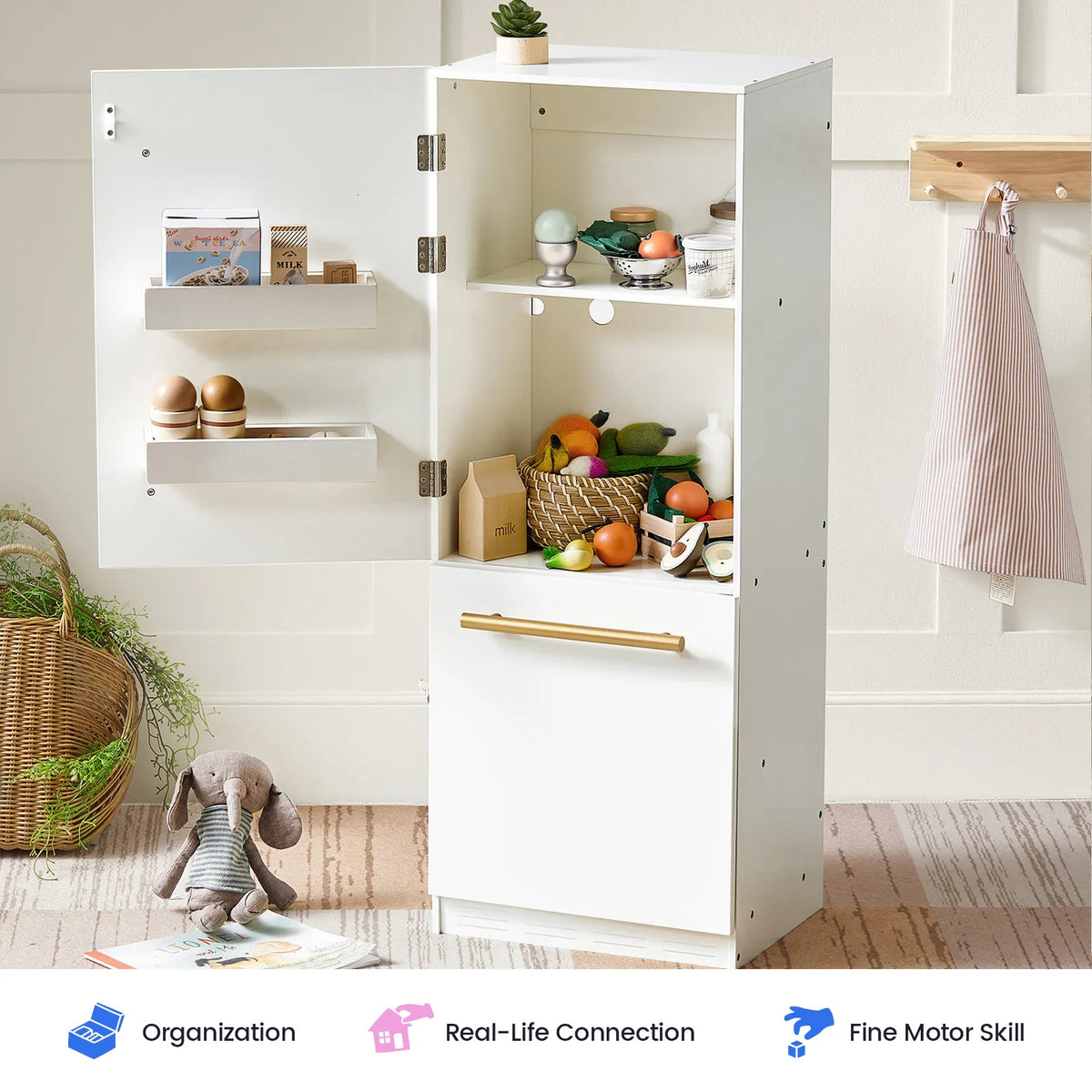 Tiny Land Wooden Play Kitchen Fridge — product image 2 of 10