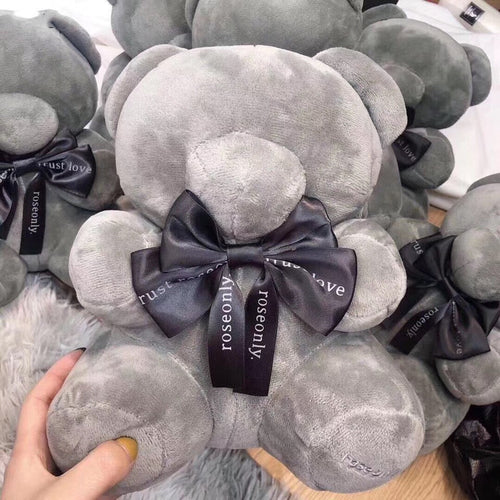 Grey Teddy Bear in Gift Box