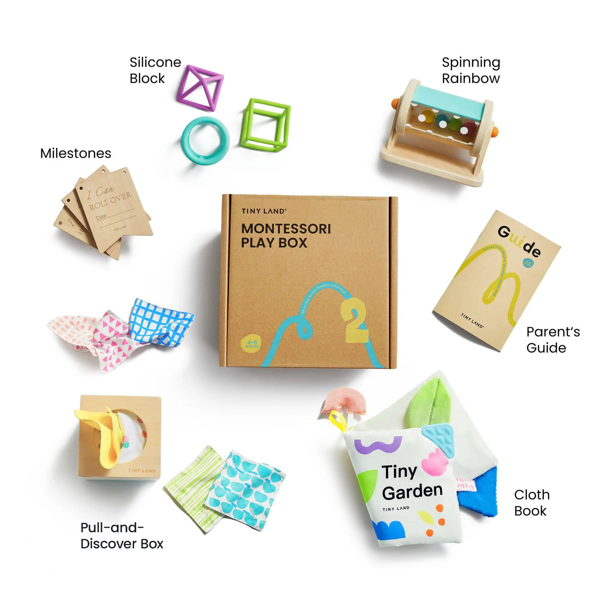 Tiny Land Montessori Play Box & Rainbow Activity Cube — product image 2 of 20