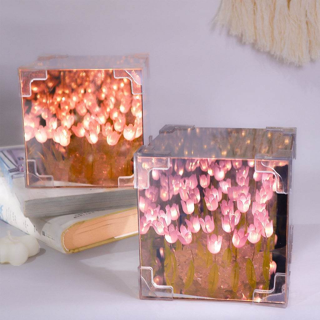 Tulip Mirror LED Night Light - Purple by Kitsville, image 2 of 10