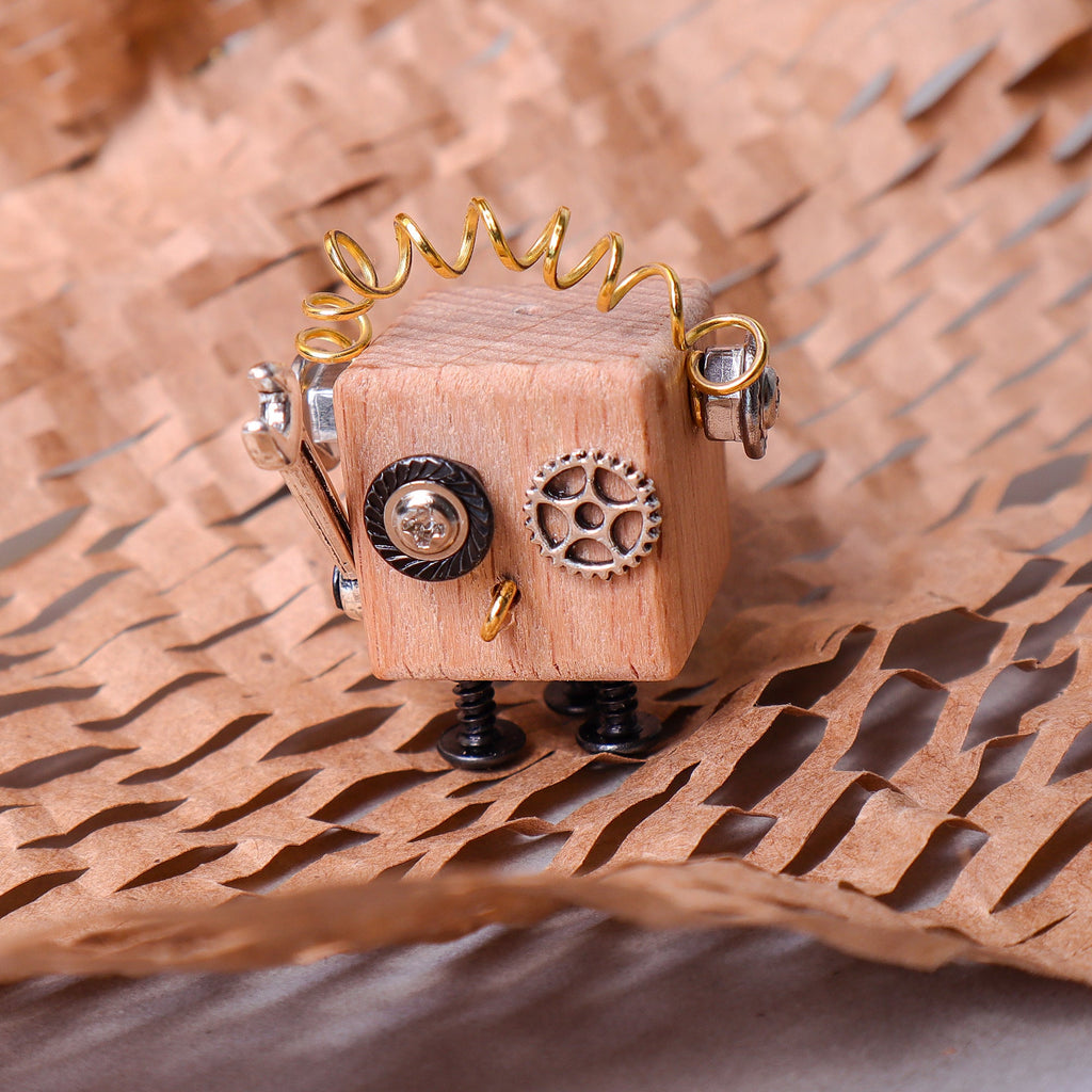 DIY Timberbot Kit – Build 2 Wooden Robots, Make Keychains & Necklace by Kitsville, image 9 of 11
