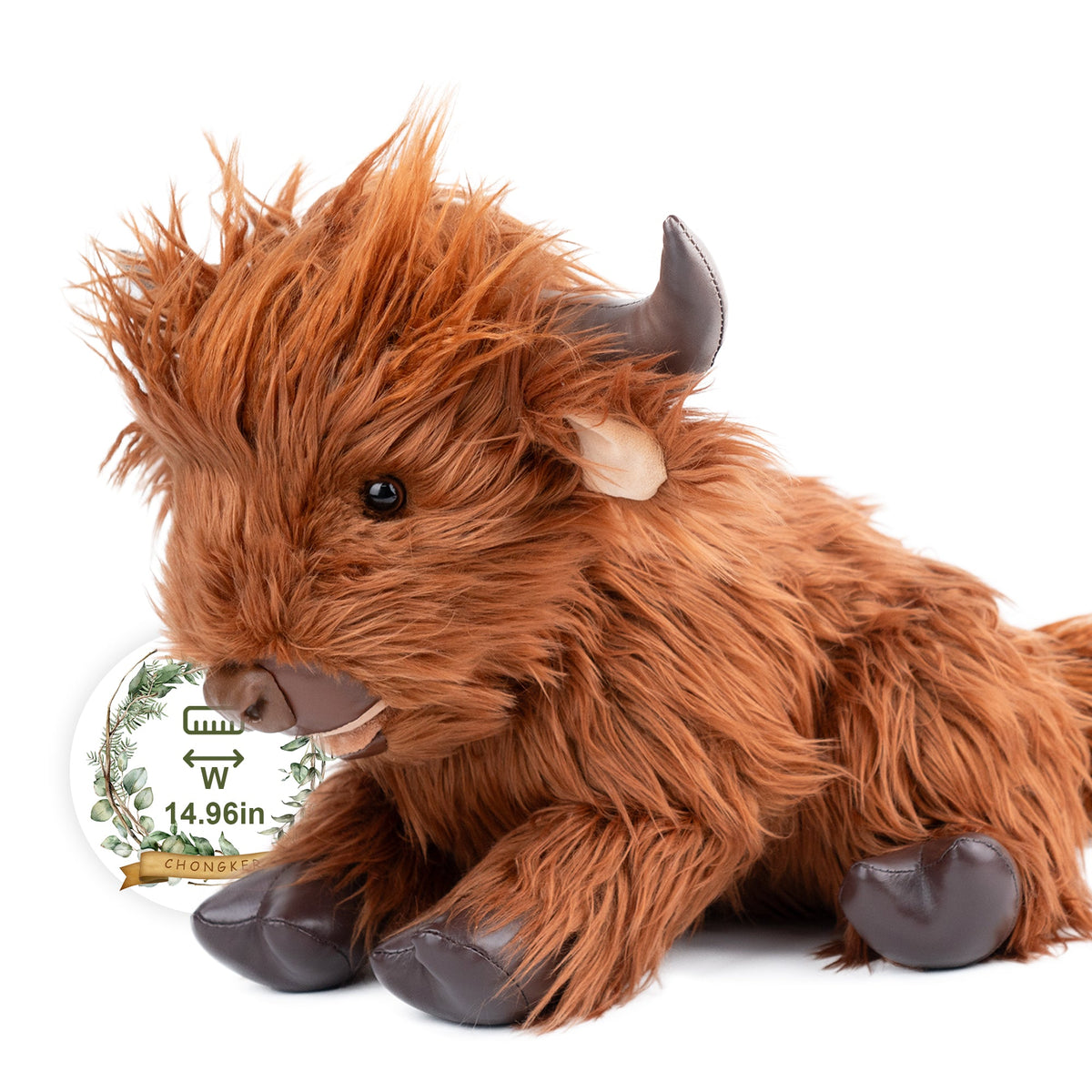 17.7 Inches Highland Cow Plush Handmade Collectable– Weighted Toy for Kids & Adults — product photo 5 of 10