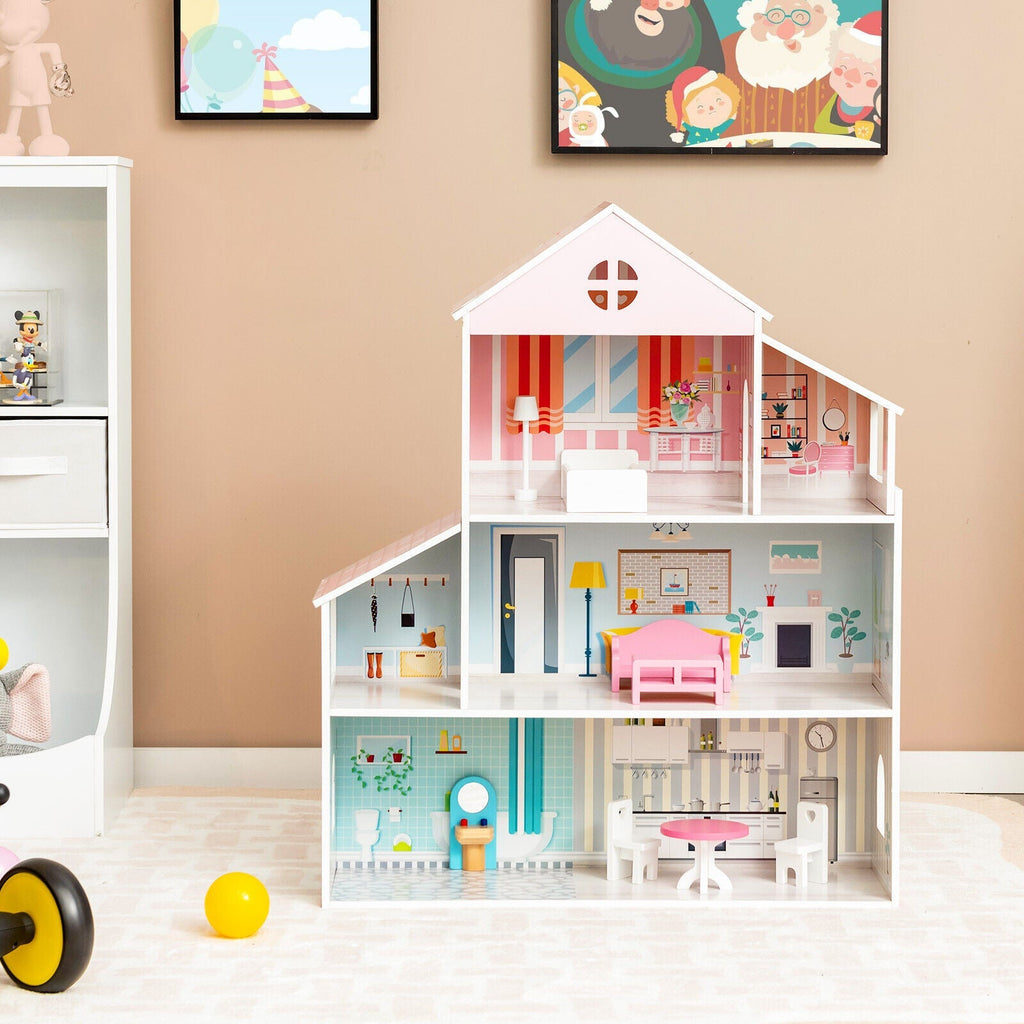 Storybook Three-Story Dollhouse