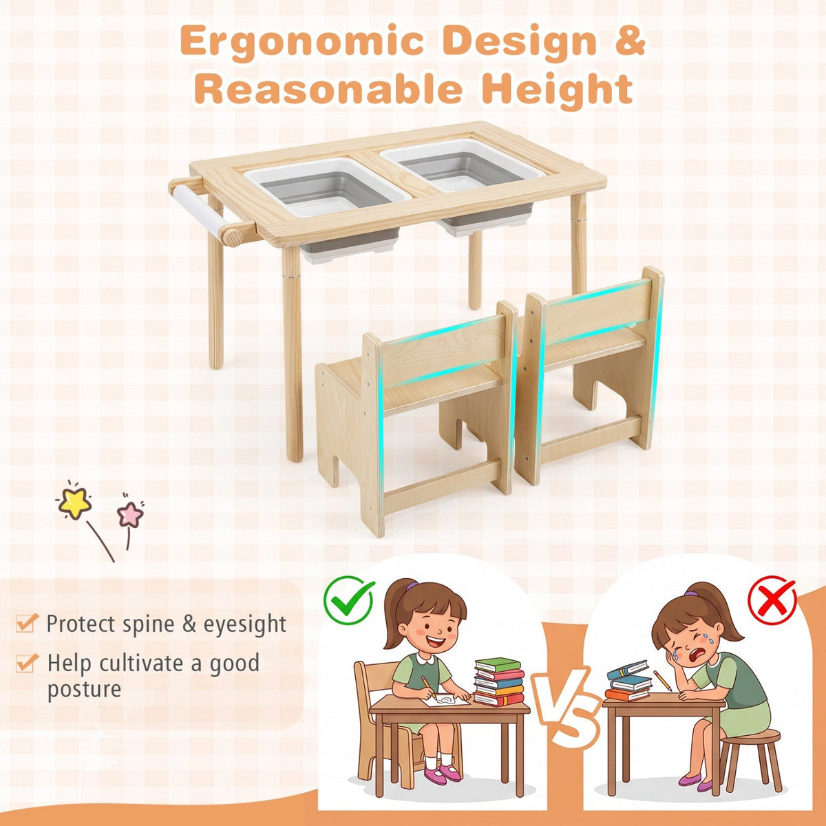Little Artists Adjustable Activity Table & Chairs