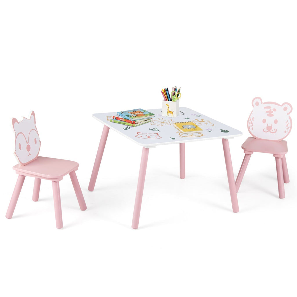 Animal Friends Kids Table & Chairs — 3 Pieces