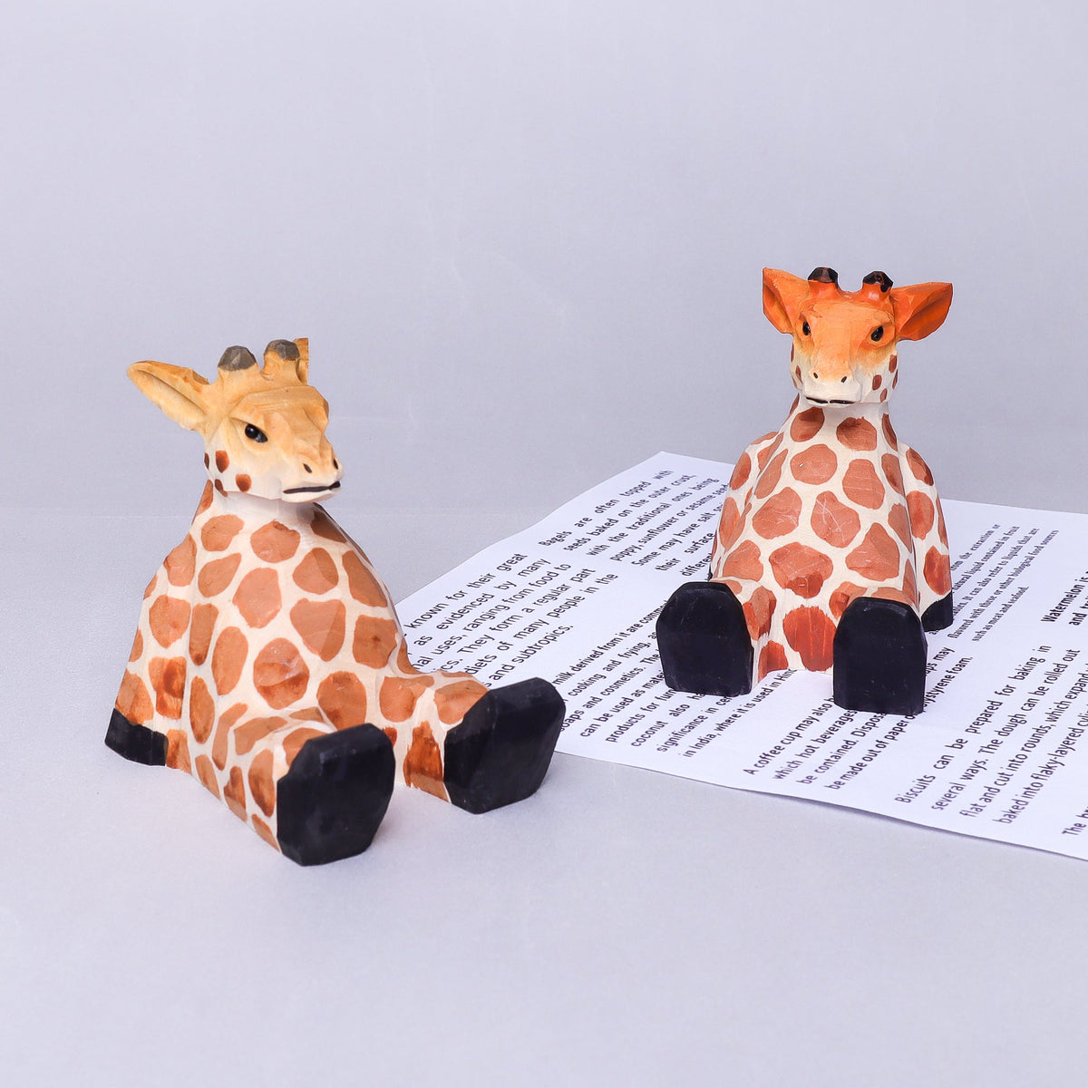 Paint Your Own Wood Carved Giraffe DIY Painting Kit by Kitsville, image 6 of 11